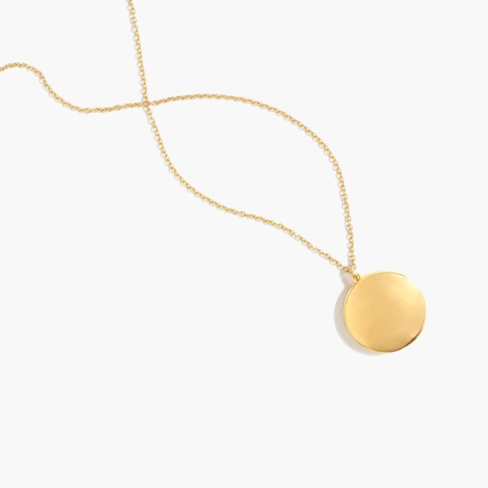 J. Crew Circle Locket Pendant Necklace (NWT)